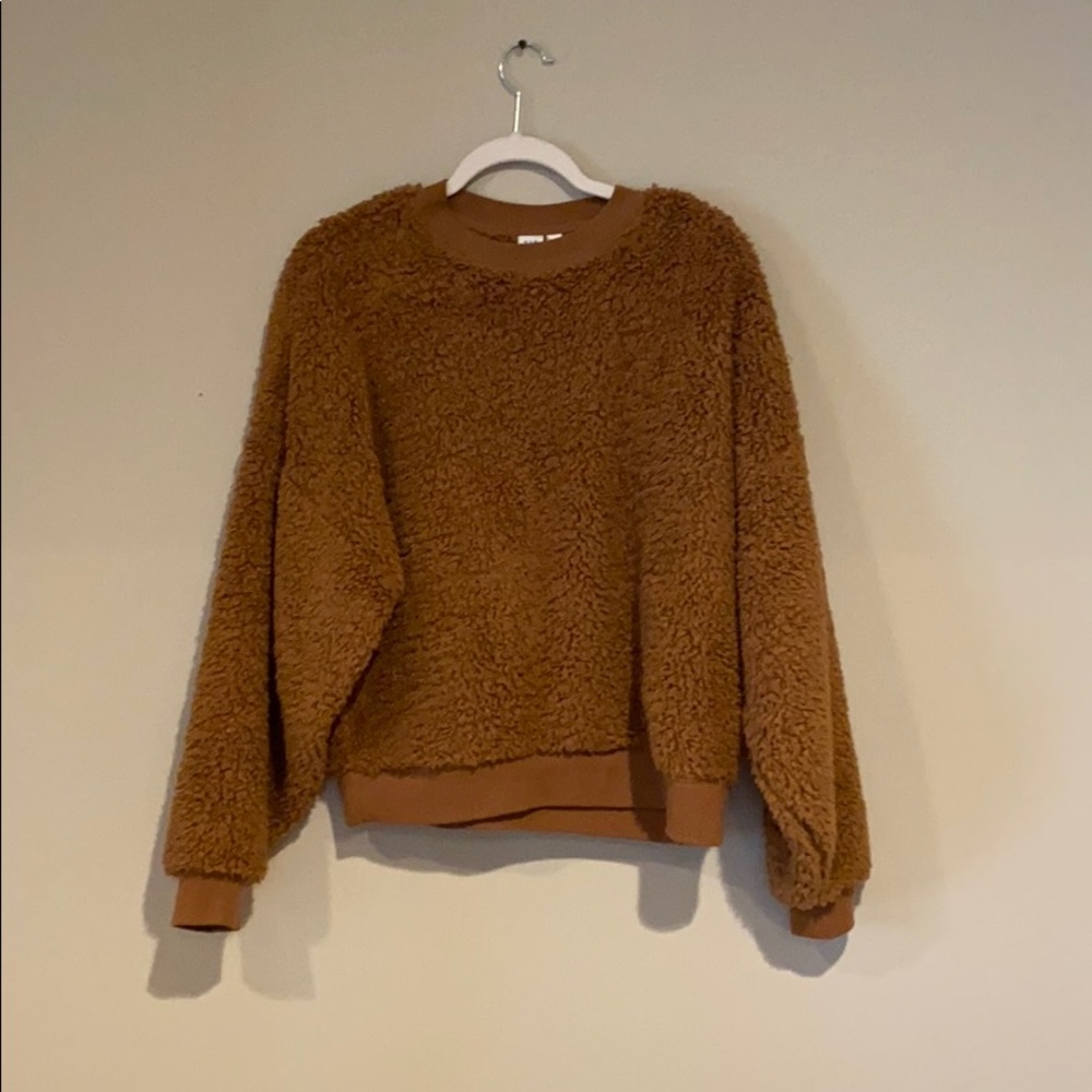 Brown fluffy sweater!
